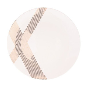 Talerz deserowy porcelanowy Modern Art biały 20 cm