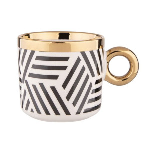 Kubek do kawy i herbaty porcelanowy Palazzo Zigzag 350 ml