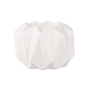 Świecznik Porcelanowy Biały 9x9x6 Cm