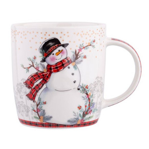 Kubek do kawy i herbaty porcelanowy Bałwanek 300 ml (opakowanie prezentowe)