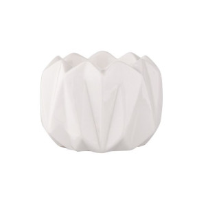 Świecznik Porcelanowy Biały 7x7x5 Cm