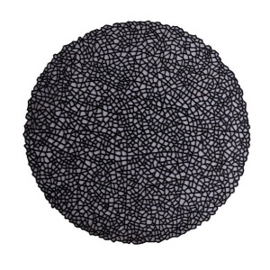 Mata Stołowa Pvc Pleciona Śr. 38 Cm Czarna