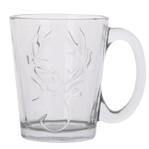 Kubek szklany szklanka z uchem Leon Renifer 300 ml