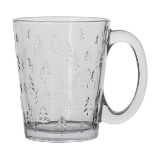 Kubek szklany szklanka z uchem Leon Choinka 300 ml
