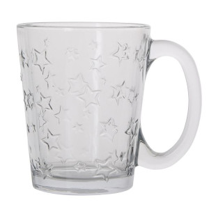 Kubek szklany szklanka z uchem Leon Gwiazda 300 ml