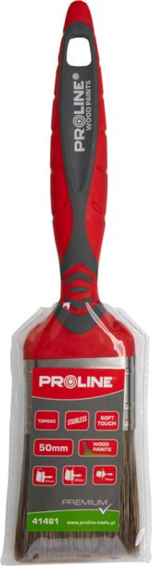 Pędzel płaski premium 65mm,rączka 2k-tpr,ss,do drew.,proline
