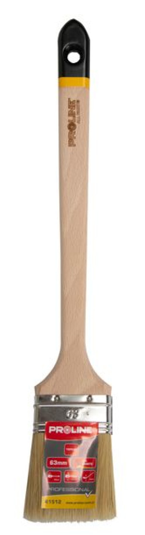 Pędzel kątowy prof. 76mm,rączka drew.,uniw.,proline