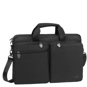 Rivacase Torba Na Laptop 16" Tiergarten, Czarna, Materiał Wodoodporny, Kies