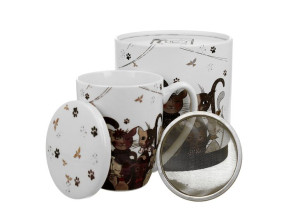 Kubek z zaparzaczem 350 ml w tubie CATS FAMILY