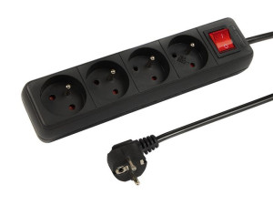 Przedłużacz pr-470wsp 5m 4gu 3x1,5 czarn