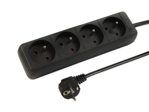 Przedłużacz pr-470p 3m 4gu 3x1,5 czarny