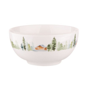 Miska salaterka porcelanowa White Christmas 14 cm