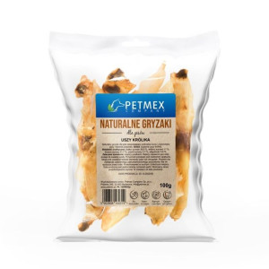 Gryzak dla psów PETMEX Uszy Królika 100g