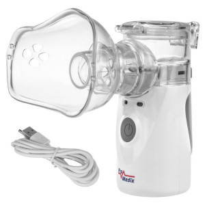 Przenośny / podręczny bezprzewodowy inhalator nebulizator Promedix, zestaw,