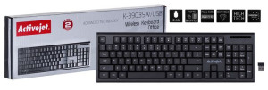 Activejet Klawiatura bezprzewodowa K-3903SW, zasilanie baterią 1x 1,5V AAA