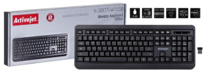 Activejet Klawiatura bezprzewodowa K-3807SW, zasilanie baterią 1x 1,5V AAA