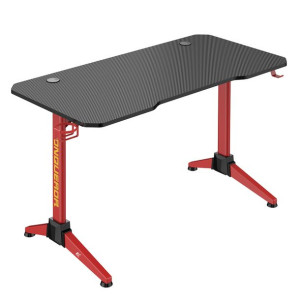 Biurko gamingowe czarno-czerwone NanoRS 100kg max, wysokość 750mm, podświet