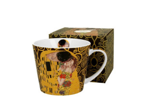 Kubek kubas prosty 610 ml THE KISS BROWN by Gustav Klimt