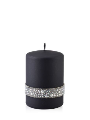Świeca CRYSTAL Walec mały P 7xh10cm     parafinowa czarna