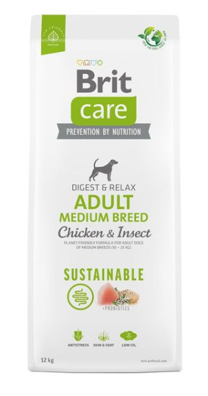 Brit Care Sustainable Adult Med Chicken Insect 12kg