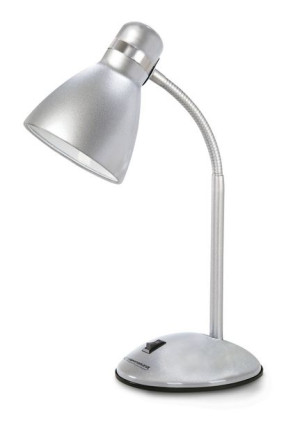 Esperanza lampka biurkowa e27 alkes srebrna
