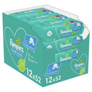 Zestaw chusteczek Pampers Fresh Clean 12x52szt