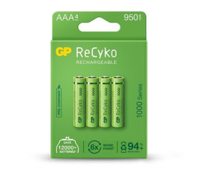 Gp 4 X Akumulatorki Aaa / R03 Gp Recyko 1000 Series Ni-mh 950mah 100aaahce-