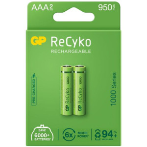 Gp 2 X Akumulatorki Aaa / R03 Gp Recyko 1000 Series Ni-mh 950mah 100aaahce-