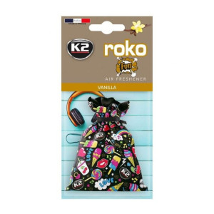 K2 ROKO FUN WANILIA 25G - odświeżacz powietrza w woreczku z nadrukiem