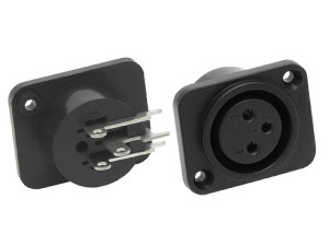 Gn.mikrofonowe xlr 3p do obudowy plastik