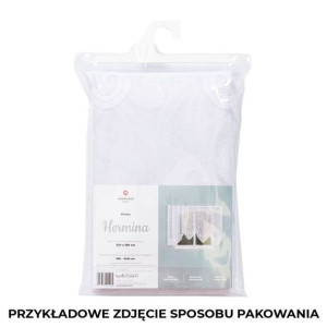 HERMINA Firanka żakardowa gotowa, szerokość 400 x wysokość 150cm, kolor 001