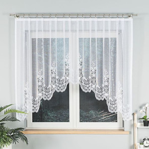 BERENIKA Firanka żakardowa gotowa, szerokość 330 x wysokość 140cm, kolor 00