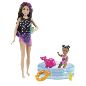 Barbie Opiekunka Zestaw + Lalki GRP39