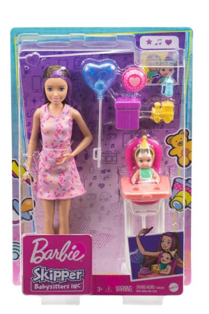 Barbie Opiekunka Zestaw + Lalki GRP40