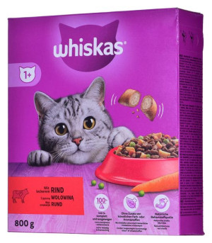 Whiskas Sucha Wołowina 800g