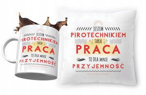 Zestaw Dla Pirotechnika Poduszka + Kubek Prezent