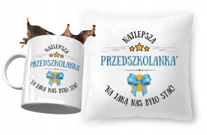Zestaw Dla Przedszkolanki Poduszka + Kubek Prezent