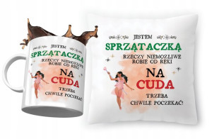 Zestaw Dla Sprzątaczki Poduszka + Kubek na Prezent