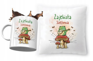 Zestaw Dla Szefowej Poduszka + Kubek na Prezent