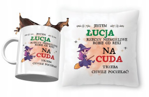 Zestaw Dla Łucji Poduszka + Kubek na Prezent
