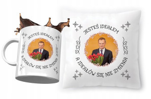 Zestaw Donald Tusk PO Poduszka + Kubek Prezent