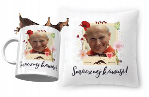Zestaw Jan Paweł II Poduszka + Kubek Prezent