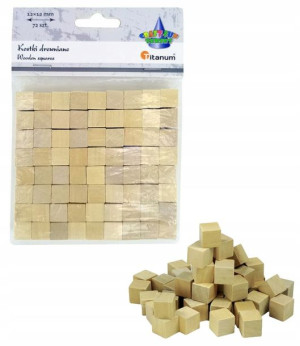 Kostki drewniane 12x12mm 72 szt Titanum