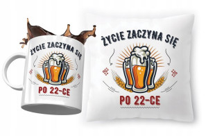Zestaw na Urodziny 22 22gie 22-gie Poduszka Kubek