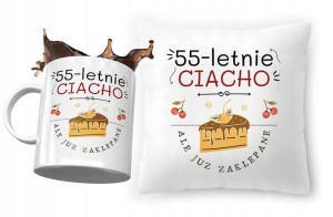 Zestaw na Urodziny 55 55te 55-te Poduszka + Kubek