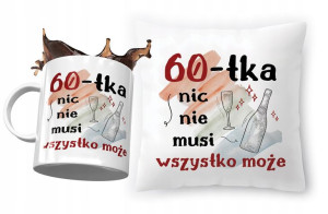 Zestaw na Urodziny 60 60te 60-te Poduszka + Kubek
