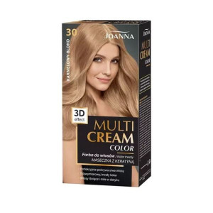 Joanna Multi Cream Color, farba do włosów, karmelowy blond, 30, 1 szt.