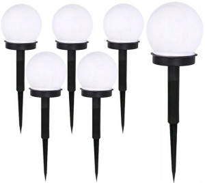 Lampa SOLARNA LED ogrodowa solar KULA 10 cm (biała)