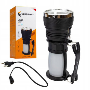 Latarka solarna MOCNA LED 2w1 powerbank USB VERGIONIC