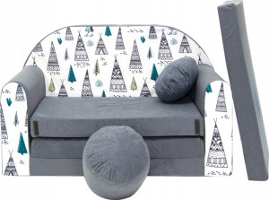 KANAPA SOFA rozkładana dla dzieci łózko poduszka